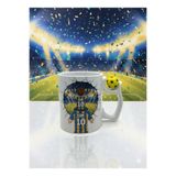 MRN Tasarım Sarı Lacivert Kişiye Özel Futbol Toplu Kupa Bardak Fenerbahçe Kupa Bardak Baba Oğul/Kız/Aile Kupa