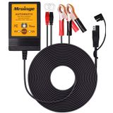 Mroinge MBC016 6V / 12V 1A Tam Otomatik Damlama Akü Şarj Cihazı/Bakım Cihazı, Otomotiv Araç Motosiklet Çim Biçme Makinesi ATV RV powersport Tekne, Mühürlü Derin Döngü AGM Jel Hücreli Kurşun Asit