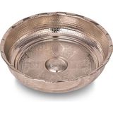 Mrs Bakır - Hamam Tası 20 cm Makine Işleme Nikel