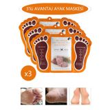MRS CARE Soyulabilir Ayak Maskesi Peeling Çorabı Ölü Deri Temizleyici Ayak Bakım Maskesi Ayak Peeling Maskesi Foot Peeling Pack (3 Adet)