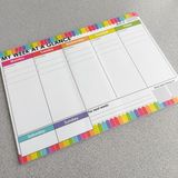 Mrs. D's Corner Teacher Weekly Desk Game Plan Notepad Giant Teacher To-Do List & Organization Mat for Teacher Planning (50 Weeks) | 50 Sheets 16.75"x12" | [Flexibound]