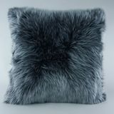 Mrs.Gugar 43x43 cm Gri Peluş Kırlent Kılıfı