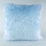 Mrs.Gugar 43x43 cm Mavi Peluş Kırlent Kılıfı