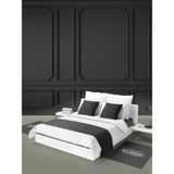 Mrs.Gugar Çift Kişilik Yatak Runner Ve Kırlent Kılıfı Seti Siyah - 70 x 240 cm