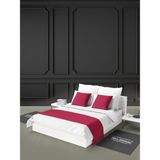 Mrs.Gugar Tek Kişilik Yatak Runner Ve Kırlent Kılıfı Seti Kırmızı - 70 x 180 cm