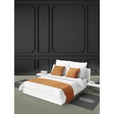 Mrs.Gugar Tek Kişilik Yatak Runner Ve Kırlent Kılıfı Seti Tarçın - 70 x 180 cm