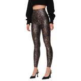 MRS.MODA Kadın Leopar Desenli Toparlayıcı Yüksek Bel Tayt leopar 2XL