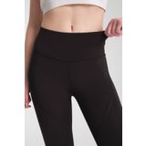 MRS.MODA Kadın Siyah Renkli Yüksek Bel Toparlayıcı Kore Kumaş Spor Tayt