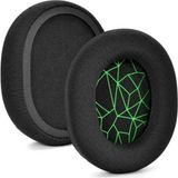 Mrs Toys Steelseries Arctis 1/3/5/7/7+/7p+/7p/7p+/7x/7x +/9/9x/pro/prime Uyumlu Kulalık Pedi Sünger Yastık Örgü Kumaş Kulak Pedleri Minder Yalıtım - Siyah - Yeşil