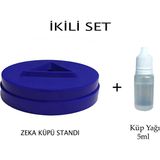 Mrs Toys Zeka Küpü Standı Rubik Küp Standı Küp Tutucu Sehpa Zeka Küp Yağı ( Lube )Ikili Set - Mavi