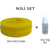 Mrs Toys Zeka Küpü Standı Rubik Küp Standı Küp Tutucu Sehpa Zeka Küp Yağı ( Lube )Ikili Set - Sarı