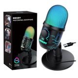 MRSDY Oyun Mikrofonu, PC, Mac, PS4/5 için USB Bilgisayar Mikrofonu, Stüdyo Kaydı için Kondenser Podcast Mikrofon, YouTube, Akış, Kulaklık Jaklı, Led Işık, Sessiz, Kazanç, Gürültü Engelleme