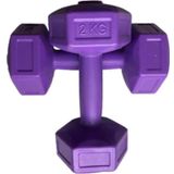 Mrt 2 Kg X 2 Adet Dambıl Vinyl Kaplı Dumbell Ağırlık-Mor