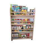 Mrt Ahşap Montessori Kitaplık Geniş Model Ahşap Renkli 120 cm Yükseklik 80 cm Geniş 4 Raflı