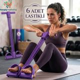 Mrt Bilişim Body Trimmer Mekik Çekme Aleti Evde Spor Egzersiz Lastiği 6 Tüplü Ekstra Güçlendirilmiş Lastik Sağlam Spor Aleti