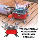 Mrt Bilişim Mini Kamp Soba Katlanır Açık Gaz Sobası Portatif Piknik Split Ocak Brülör Portatif Mini Kamp Ocağı