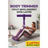 Mrt Bilişim Pedallı Spor Aleti 6 Lastikli Body Trimmer Vücut Şekillendirici Spor Aleti Extra Güçlü Kas Geliştirici Spor Aleti