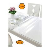 MRT PLASTİK 1,2 mm PVC MASA ÖRTÜSÜ, ŞEFFAF MASA KAPLAMASI, 80x60