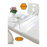 MRT PLASTİK 2 mm PVC MASA ÖRTÜSÜ, ŞEFFAF MASA KAPLAMASI, 100X200