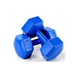 Mrt Spor 5 Kg X 2 Adet Deluxe Pvc Kaplama Mavi Plastik Dambıl Ağırlık Seti t5