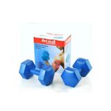 MRT SPORT Fitness Spor Dumbell Ağırlık Seti 6 Kg Köşeli Plastik Mavi Tek Ebat