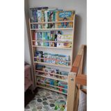 MrtAhşap Montessori Kitaplık Geniş Model Yuvarlak Çıtalı 5 Katlı
