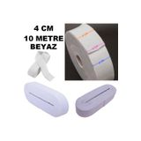 mrtbilisim 4 cm Beyaz Enli Yassı Lastik 10 Metre Bel Paça Etek Lastiği Kaliteli Etek Lastiği