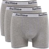 MrtNlu 3 Adet L Feelline Gri Pamuklu Doğal Likralı Erkek Boxer