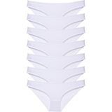 MrtNlu Beyaz L 7 Adet Süper Eko Set Likralı Kadın Slip Külot