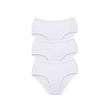 MrtNlu Beyaz M 3 Adet Tutku Kadın Yüksek Bel Bato Kalın Lastik Külot