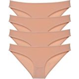 MrtNlu Fuşya Ten S 4 Adet Süper Eko Set Likralı Kadın Slip Külot