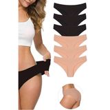 MrtNlu S2 L-XL 6 Adet Kadın Dikişsiz Lazer Kesim Esnek İz yapmayan Külot