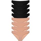 MrtNlu Siyah Ten XL 8 Adet Süper Eko Set Likralı Kadın Slip Külot