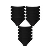 MrtNlu Siyah XL 15 Adet Süper Eko Set Likralı Kadın Slip Külot