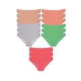 MrtNlu Soft Renkler M 15 Adet Süper Eko Set Likralı Kadın Slip Külot