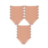 MrtNlu Ten M 15 Adet Süper Eko Set Likralı Kadın Slip Külot