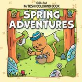 MrToshi - Spring Adventure: A Hand-Drawn Cat Coloring Book with Whimsical Picnic & Bicycle Scenes