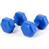 Mrtspor Köşeli Plastik Dambıl Set Kutuda Çift - 2 x 8 kg - Mavi