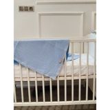 Mrvhome 4 kat Muslin Buz mavi Bebek ve Çocuk örtü Battaniye