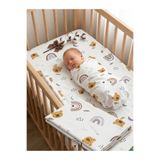 Mrvhome Pamuk Pazen Bebek Battaniyesi 75×100 – Kundak & Puset Örtüsü (Teddy Bear)
