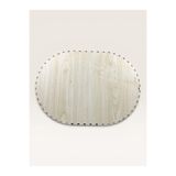 MRX 42x30 cm Oval Ahşap Rattan Taban - Bebek Puseti, Kedi/Köpek Yatağı, Çamaşır Sepeti ve Ekstra Büyük Makrome Örgü Plakası