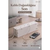 Mrx -Org Priz Organizer Kablo Düzenleyici Kutu & Kablo Gizleyici, Dekoratif - Beyaz