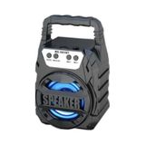 MS-1601BT Işıklı Radyolu Taşınabilir Bluetooth Hoparlör siyah