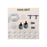 MS AKVARYUM CANLILARI ÜRETİM VE TEDARİK TESİSİ Akvaryum Hava Seti / 2 hava taşı - 2 vana - 5mt hortum - 2 çekvalf - 5 ek - 12 vantuz