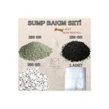 MS AKVARYUM CANLILARI ÜRETİM VE TEDARİK TESİSİ SUMP BAKIM SETİ 250GR ZEOLİT - 250GR SERAMİK HALKA - 250GR AKTİF KARBON - 1 ADET ELYAF YANINDA KESE
