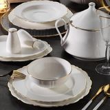 Ms Aryıldız Bone Gold 85 Parça 12 Kişilik Yemek Takımı