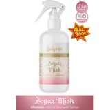 Ms Beyaz Misk Oda ve Seccade Spreyi Alkol Içermeyen Helal Sertifikalı Saf Esans Kumaş Kokusu 250ML