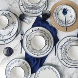 Ms Blue Bloom Yemek Takımı 24 Parça 6 Kişilik 22810-11-12