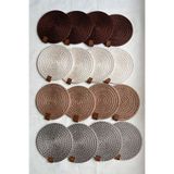 MS Glassware 16’lı Bardak Altlığı, Çay Kahve Fincan Kupa Mum Altlığı Dekoratif Supla 12 Cm