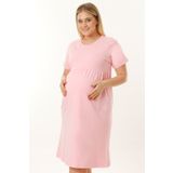 MS HAMİLE İC GİYİM HAMİLE LOHUSA GECELİK HG0038 PEMBE